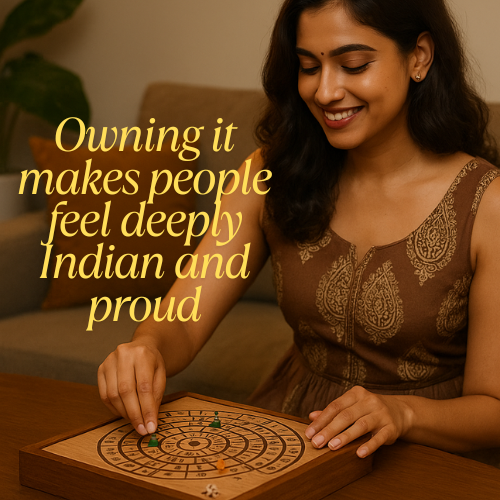 Rosepiece™ Premium Spiral Snakes and Ladders Wooden Board Game – Classic Art