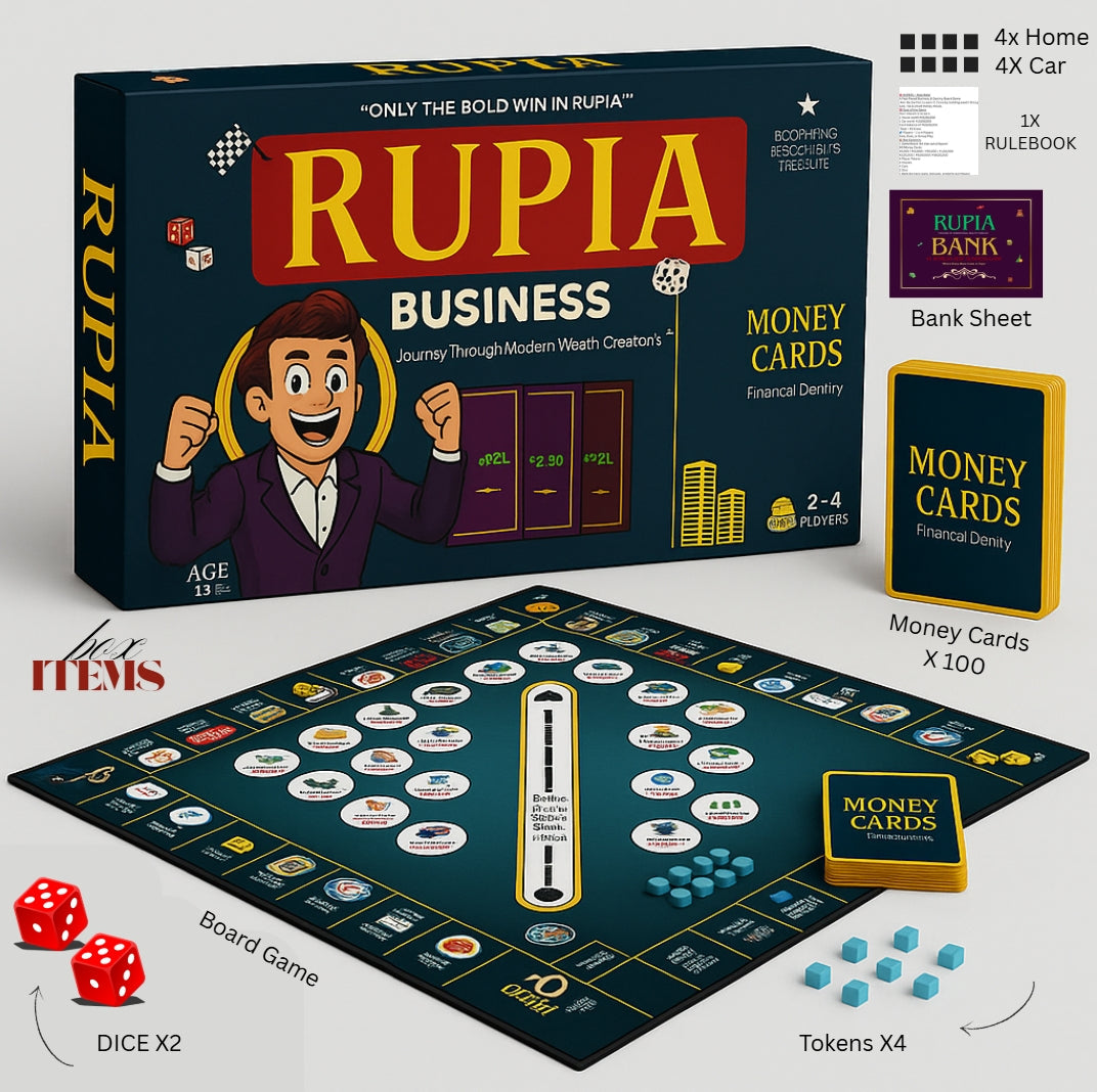 Rose Piece© Rupia – Ultimate Business Board Game of Wealth, Risk & Power