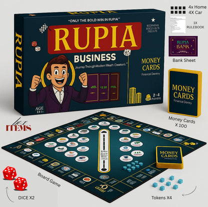 Rose Piece© Rupia – Ultimate Business Board Game of Wealth, Risk & Power